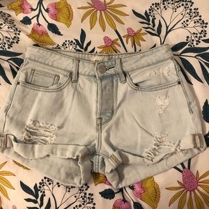 pacsun ripped jean shorts